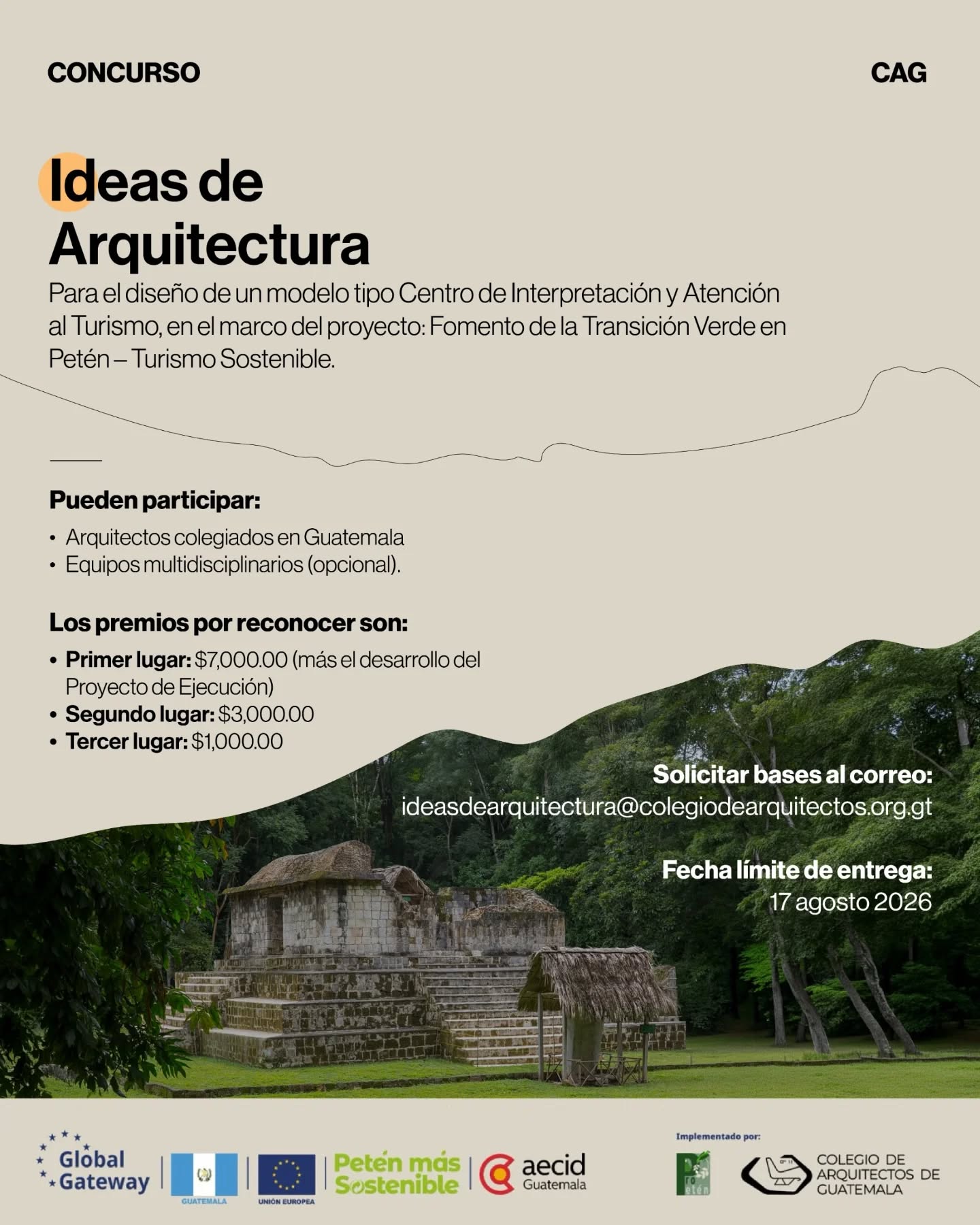 🌿 ¡Atención arquitectos en Guatemala! Tu talento puede impulsar la transición verde en Petén.