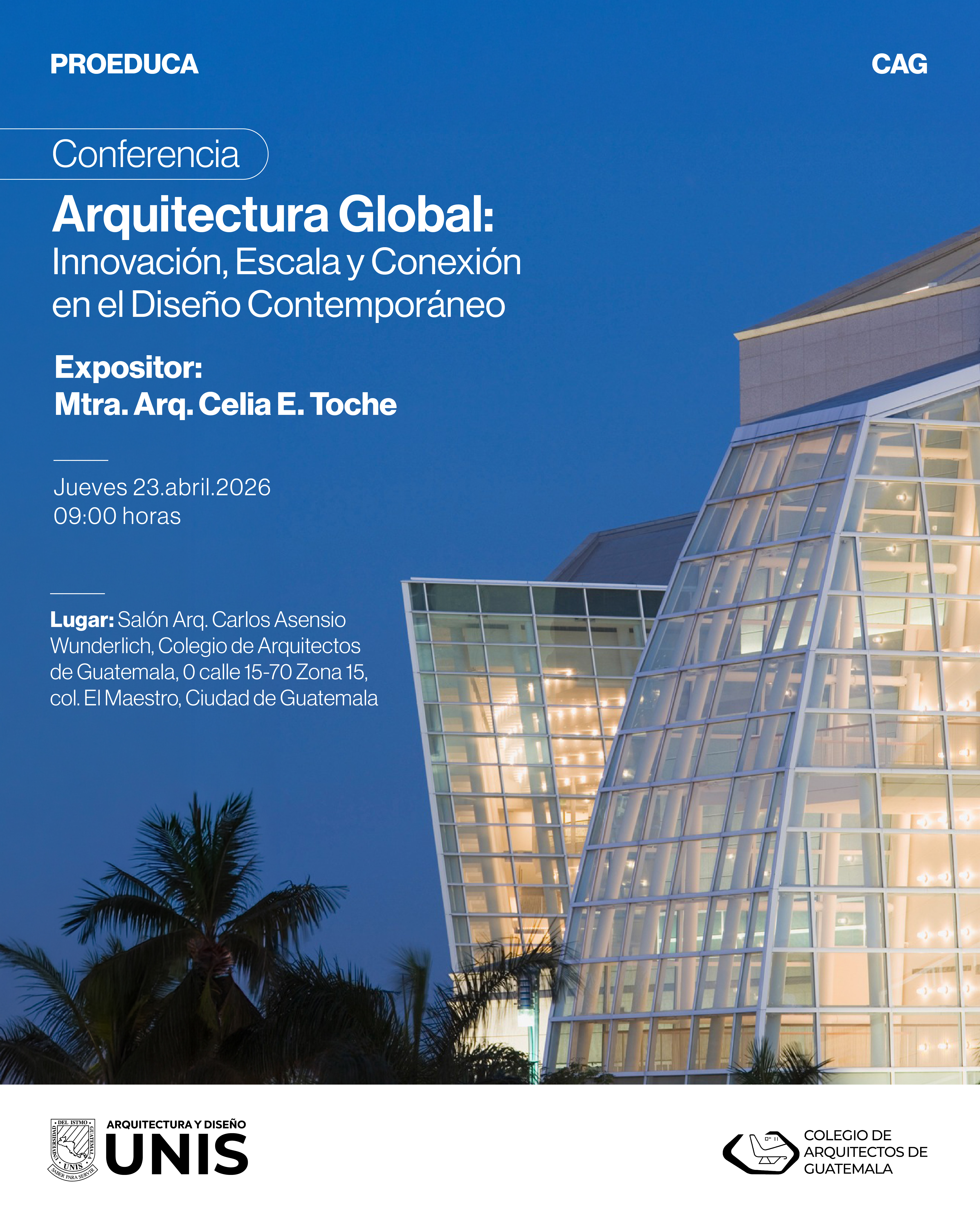 Conferencia Arquitectura Global: Innovación, Escala y Conexión en el Diseño Contemporáneo.